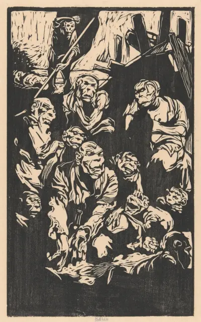 Sittande fantasivarelser av Johannes Josephus Aarts