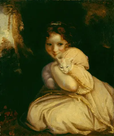 Felina with a Kitten av Sir Joshua Reynolds