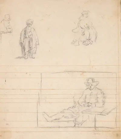 Fyra skisser av en man av Sir Joshua Reynolds