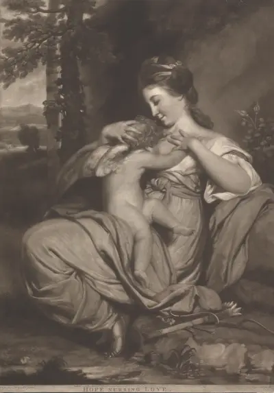 Hopp som vårdar kärleken av Sir Joshua Reynolds