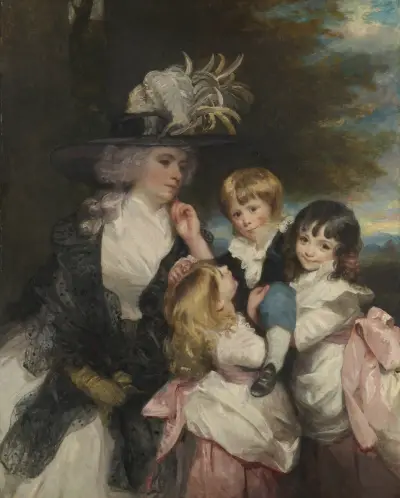 Lady Smith (Charlotte Delaval) och hennes barn (George Henry, Louisa och Charlotte) av Sir Joshua Reynolds