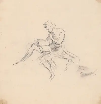 Man som läser av Sir Joshua Reynolds