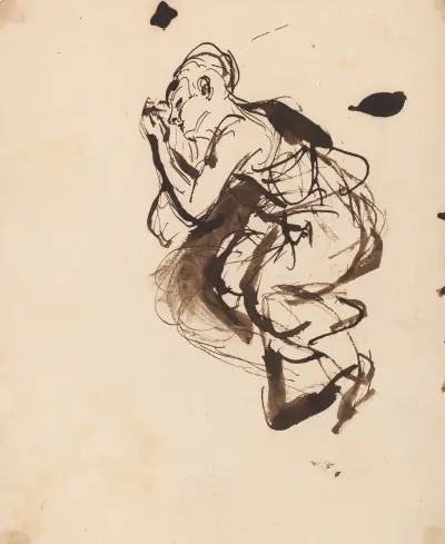 Skiss av en sovande kvinna av Sir Joshua Reynolds