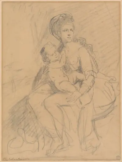 Studie av en kvinna och ett barn av Sir Joshua Reynolds