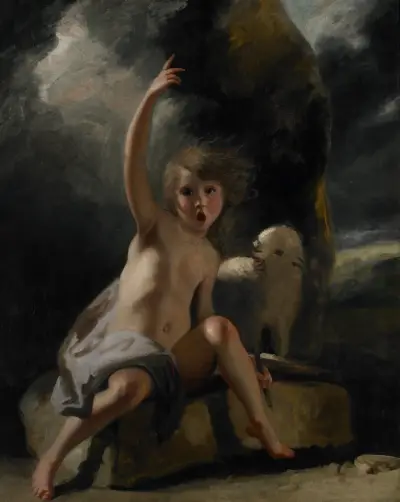 Den unge döparen i öknen av Sir Joshua Reynolds
