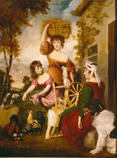 The Cottagers av Sir Joshua Reynolds