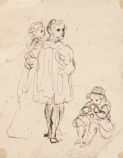 Två vuxna och barn av Sir Joshua Reynolds