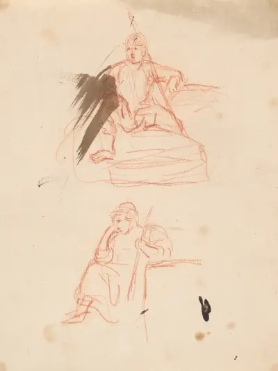 Två sittande figurer av Sir Joshua Reynolds