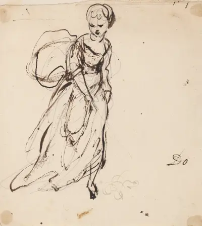 Woman in Long Dress av Sir Joshua Reynolds