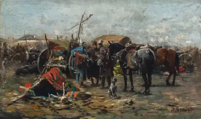 Fair in Balta, Podolia region av Jozef Brandt