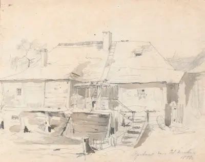 Gård i Opatów av Jozef Brandt