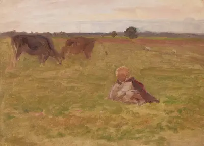Boy Cowherd, sketch av Jozef Chelmonski