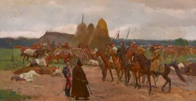 Episod från upproret 1863 av Jozef Chelmonski