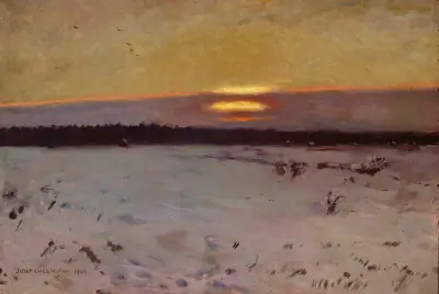 Vintersolnedgång av Jozef Chelmonski