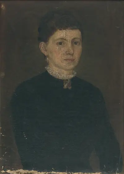 Porträtt av en kvinna av Jozef Hanula