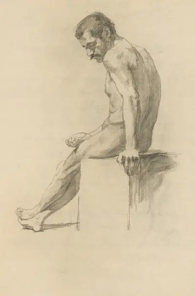 Sittande modell I. av Jozef Hanula
