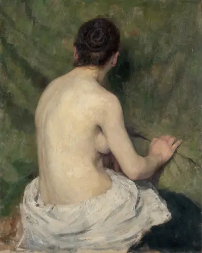 Study of Female Nude av Jozef Hanula