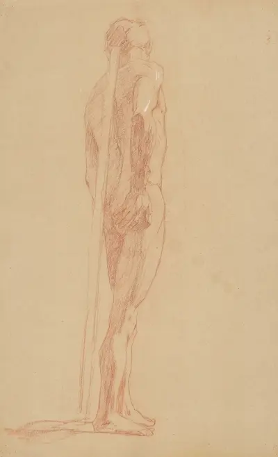 Studie eines männlichen Aktes von Jozef Hanula