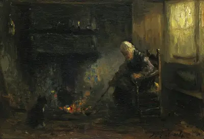 Vid härden av Jozef Israëls