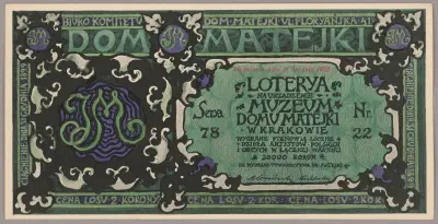 Lotterisedel av Józef Mehoffer