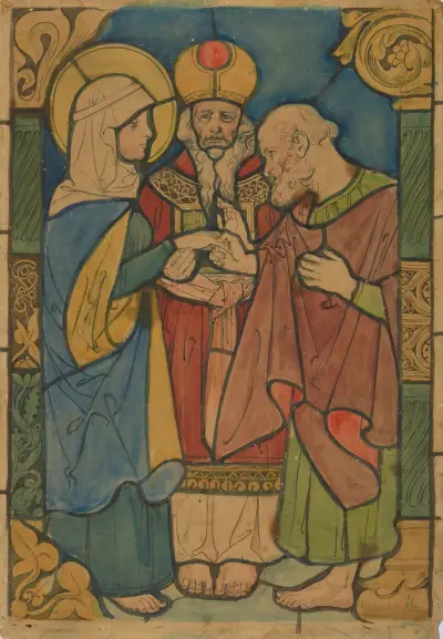 Marias bröllop med Józef av Józef Mehoffer