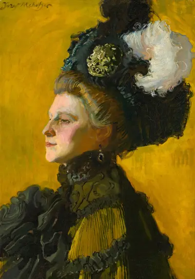 Portrait of artist’s wife, Jadwiga née Janakowska av Józef Mehoffer