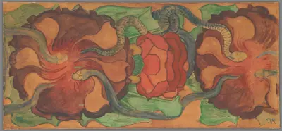 Ormar bland rosor av Józef Mehoffer