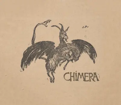 Omslag till tidskriften 'Chimera' av Józef Mehoffer