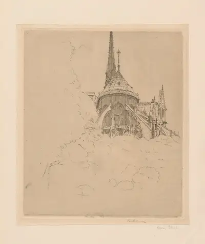 Apse of Notre-Dame de Paris Cathedral, state III av Józef Pankiewicz