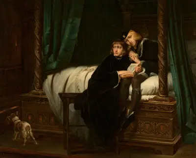 Children of King Edward (copy, after Paul Delaroche) av Józef Simmler