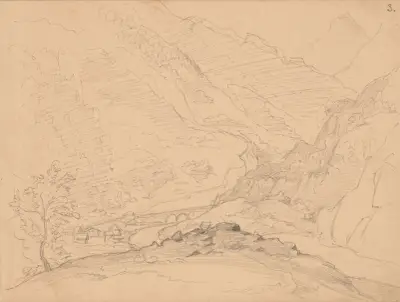 Bergslandskap av Józef Simmler