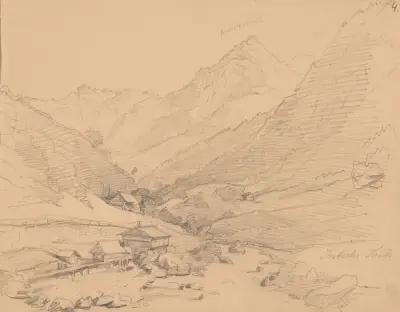 Bergslandskap av Józef Simmler