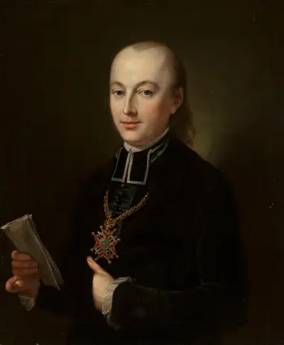 Porträtt av Antoni Kruszewski, prelat av Józef Simmler