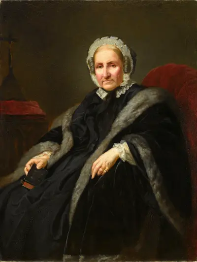 Portrait of countess Róża Sobańska av Józef Simmler