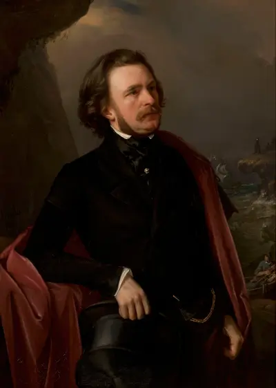 Portrait of doctor Teodor Teutold-Tripplin, traveller av Józef Simmler