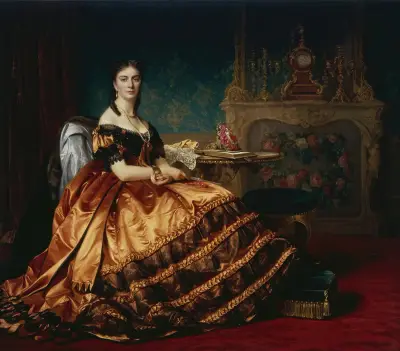 Porträt der Emilia Włodkowska von Józef Simmler
