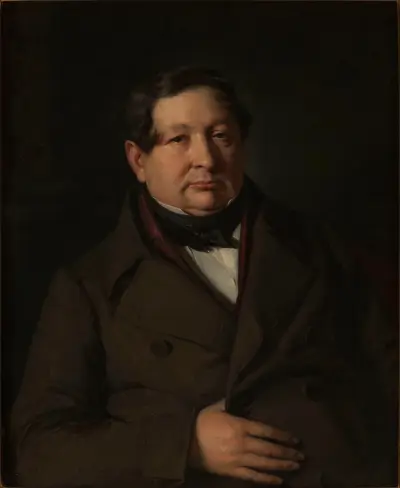 Portrait of Jakub Simmler, artist’s father av Józef Simmler