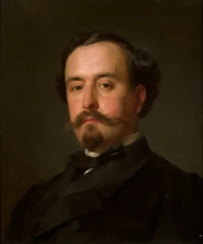 Portrait of Juliusz Kossak av Józef Simmler