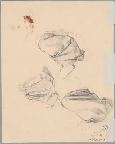 Studies of sleeve and robe fragment av Józef Simmler