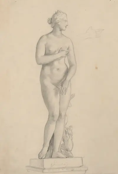 Studie av skulpturen Venus Medicea av Józef Simmler