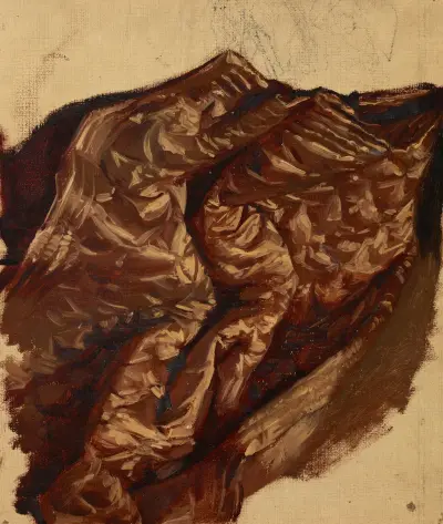Study of a Brocade Hanging av Józef Simmler