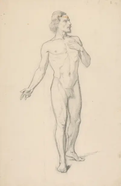 Studium nagiego mężczyzny, 1858 – nr 4, Józef Simmler