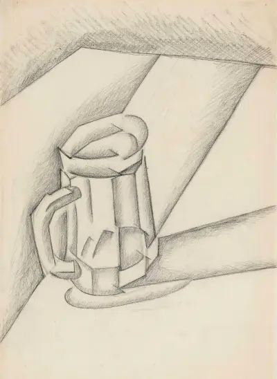Ölflaska av Juan Gris
