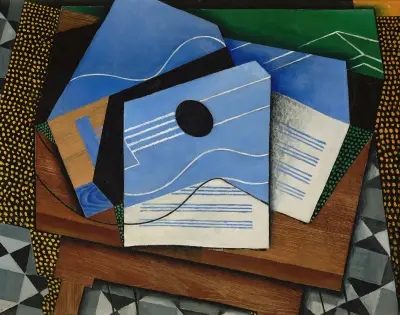 Guitar on a table av Juan Gris