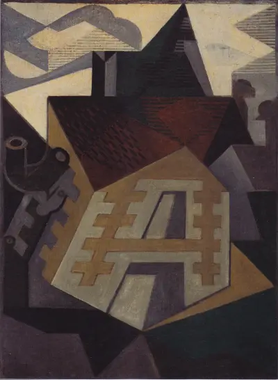 Landskap nära Beaulieu av Juan Gris