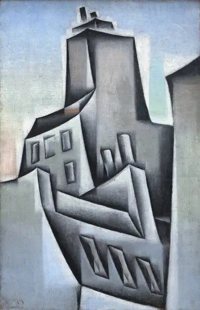 Hus i Paris av Juan Gris