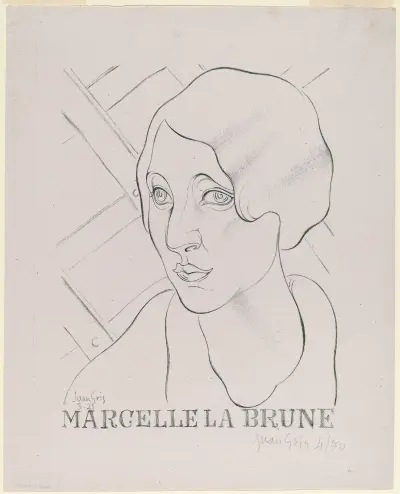 Marcelle la Brune (April 1921) av Juan Gris