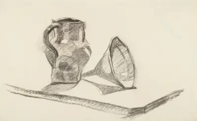 Nature morte à la cruche et entonnoir von Juan Gris