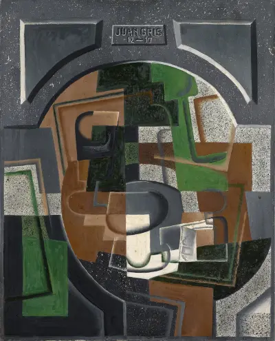 Still life with blackboard av Juan Gris