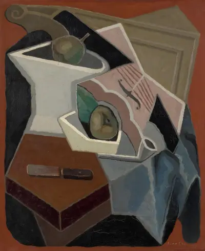 Violin och fruktskål av Juan Gris